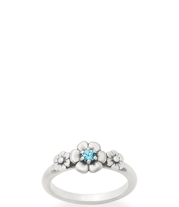ジェームズ エイヴリー レディース アクセサリー 指輪 James Avery Flowers in Bloom Gemstone Ring Sterling Blue Zircon ブルー