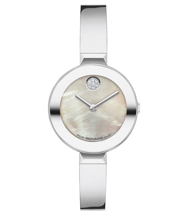 モバド レディース 佩び物 ウォッチ ミニ Movado Bold Women\u0027s Quartz Analog Mini Bangle Bracelet Watch Silver しろがね色