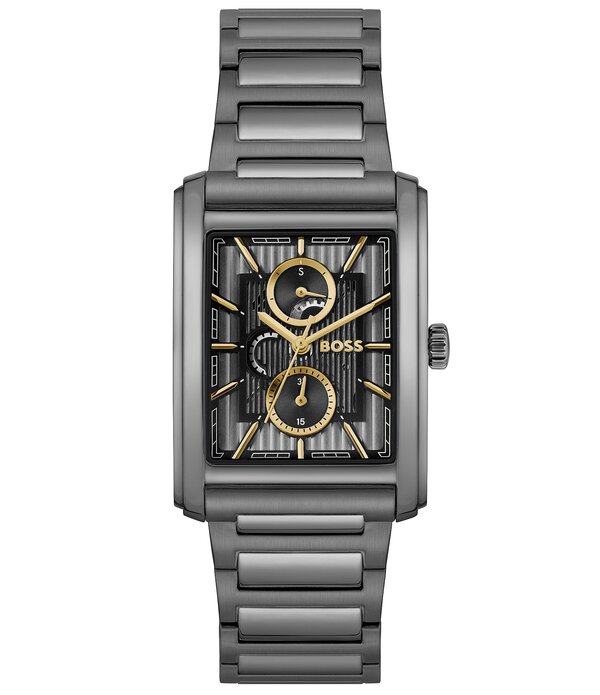ヒューゴボス レディース アクセサリー 腕時計 Tシャツ Hugo Boss Men's Principle 30.5mmultifunction Stainlessteel Bracelet Watch Grey グレー｜ReVida 店
