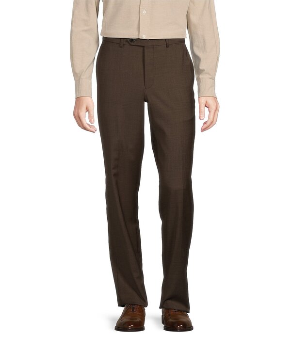 ダニエル クレミュ メンズ ボトムス 心地よいズボン下 Cremieux Modern Fit Solidress Pants Brown 赤銅色