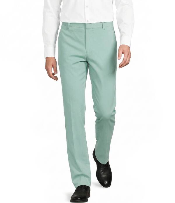 ムラノ メンズ ボトムス 心地よいズボン下 か細い填まる プルオーバー 旗がしら Murano Thevent Capsule Alex Slim Fit Sateen Suit Separates Dress Pants Aqua Green アクア
