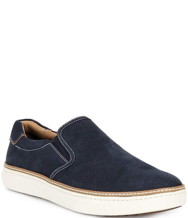ジョンストンアンドマーフィー メンズ シューズ スリッポン・ローファー Johnston \u0026 Murphy Men\u0027s McGuffey 2 Perfed Slip-On Loafers Navy 米国海軍