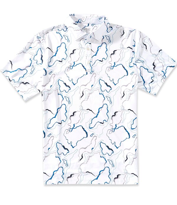 ローヌ メンズ トップス プルオーバー Rhone Drive Time Short Sleeve Polo Shirt White Camo 白いこと