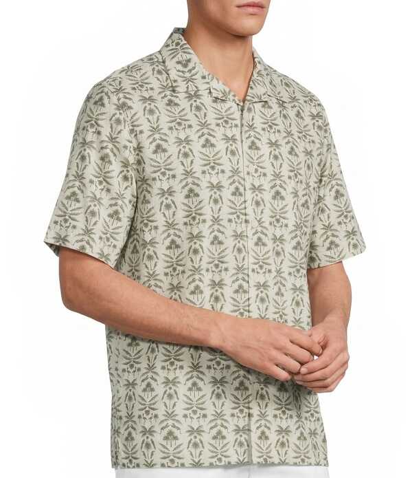 カリビアン メンズ トップス シャツ プリント Caribbean Printed Short Sleeve Woven Camp Shirt Ecru エクリュ｜ReVida 店