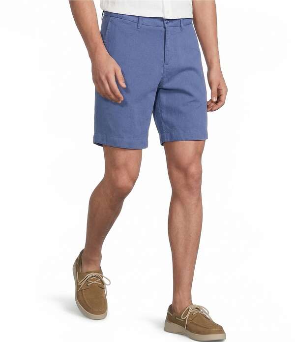 ダニエル クレミュ メンズ ボトムス ハーフパンツ・ショーツ ショートパンツ Cremieux Blue Label Madison Flat Front Garment Dyed 8 Inseam Shorts Medium Blue ブルー|ReVida 店