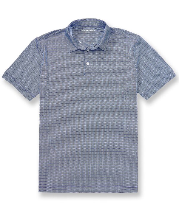 ミズンメイン メンズ トップス プルオーバー 刷り上げる Mizzen+Main Versa Tee Time Print Short Sleeve Polo Shirt Cobaltee Time 青緑色