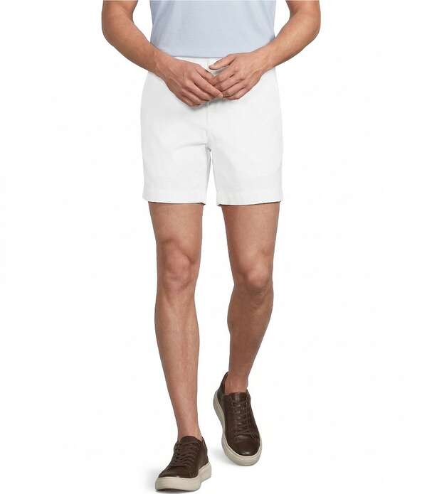 ダニエル クレミュ メンズ ボトムス ハーフパンツ・ショーツ ショートパンツ Cremieux Blue Label Flat Front Garment Dyed CMX 6 Inseam Shorts Lucent White ホワイト