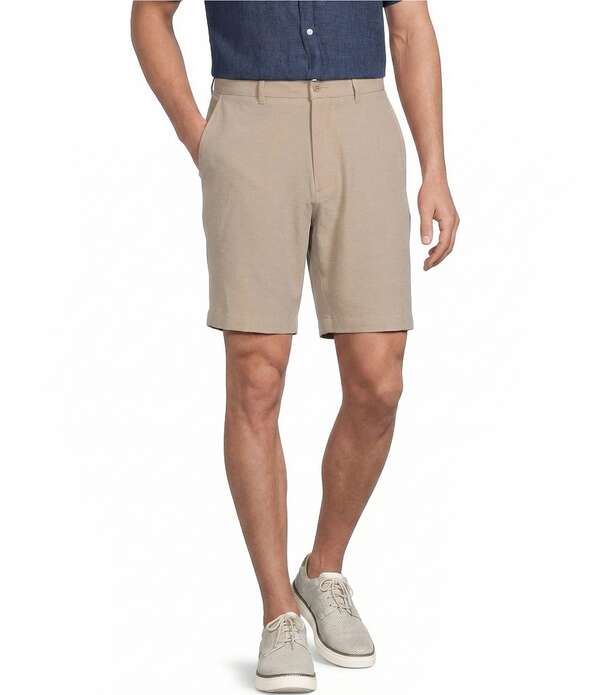 ダニエル クレミュ メンズ ボトムス ハーフパンツ・ショーツ ショートパンツ Cremieux Blue Label Madison Stretch Flat Front 8 Inseam Shorts Tan タン