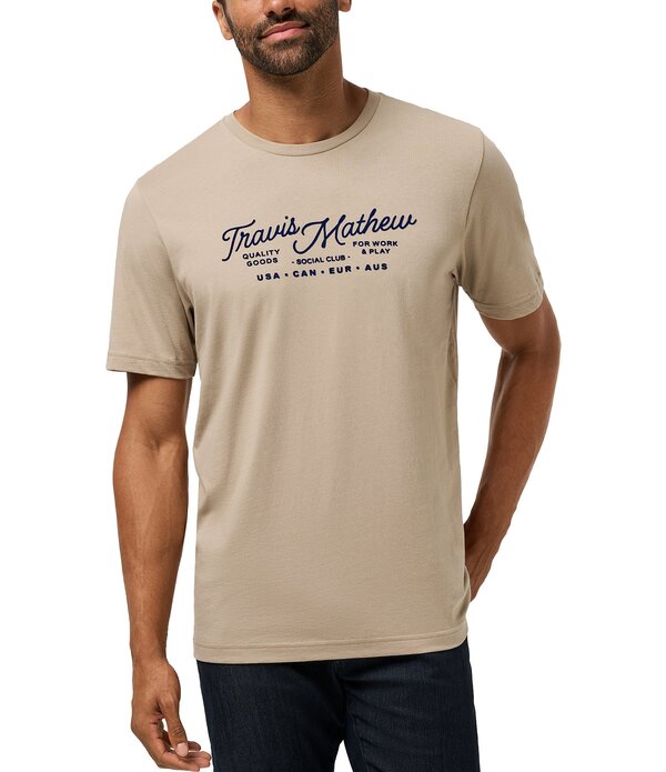 トラビスマヒュー メンズ トップス シャツ グラフィック TravisMathew Gate Crasher Short Sleeve Graphic T-Shirt Weathered Teak｜ReVida 店