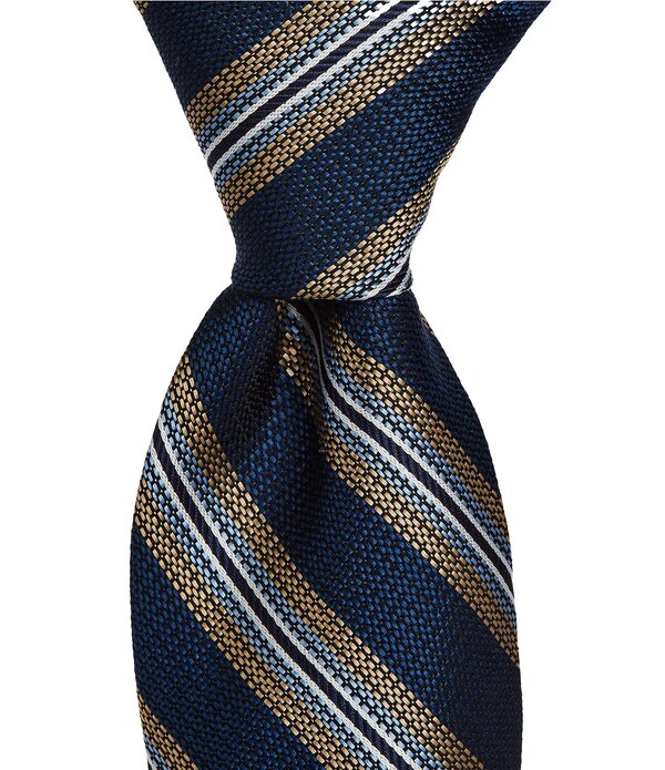 ダニエル クレミュ メンズ 付属品 タイ 地絹 Cremieux Mayfair Stripe 3/8 Silk Tie Blue 青み