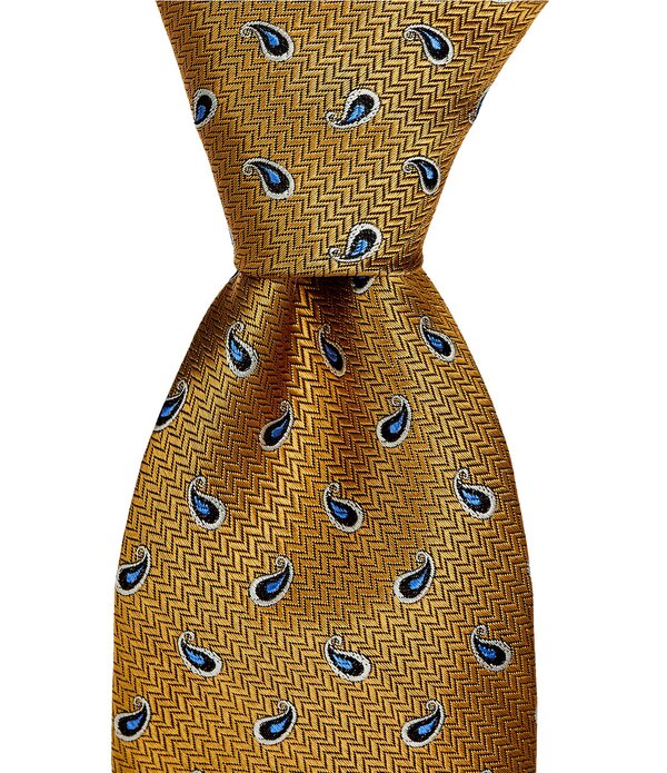 ダニエル クレミュ メンズ 付属品 タイ 地絹 Cremieux Regent Pine 3/8 Silk Tie Yellow 黄色