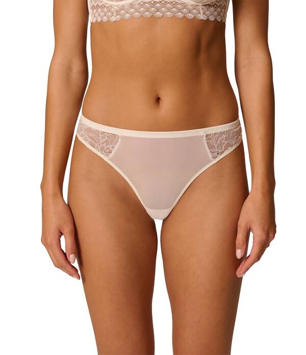シモーヌペレール レディース アンダーウェア パンツ レース Simone Perele Radieuse Lace Tanga Panty Ivory アイボリー