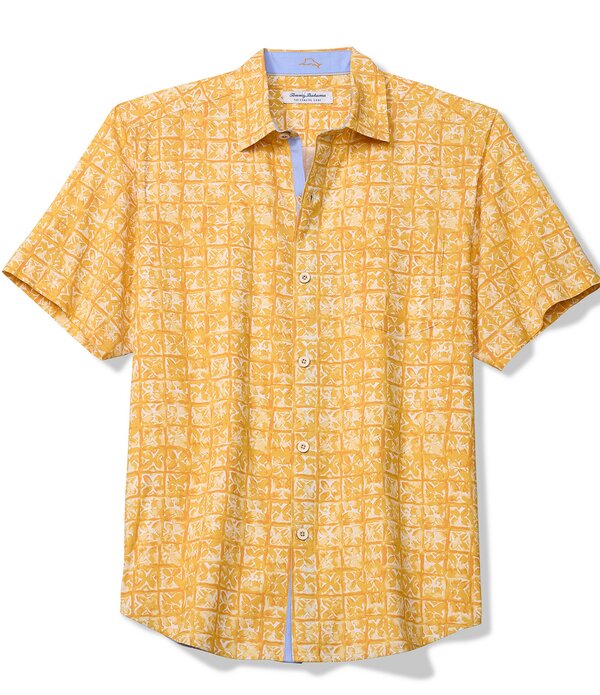 トッミーバハマ メンズ トップス シャツ Tommy Bahama Coastal Ease Carrico Tileshort Sleeve Woven Shirt Sunshine