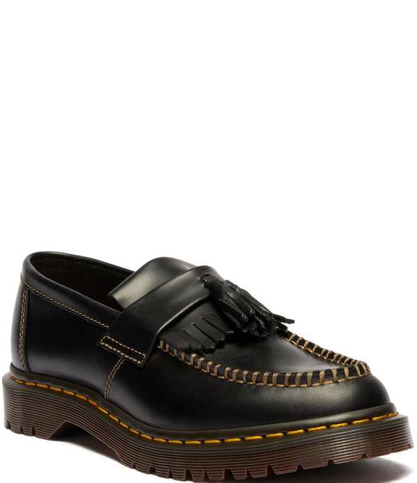 御医者さんマーチン メンズ シューズ スリッポン・ローファー Dr. Martens Men\u0027s Adrian Ben Tasseloafers Black 黒いこと