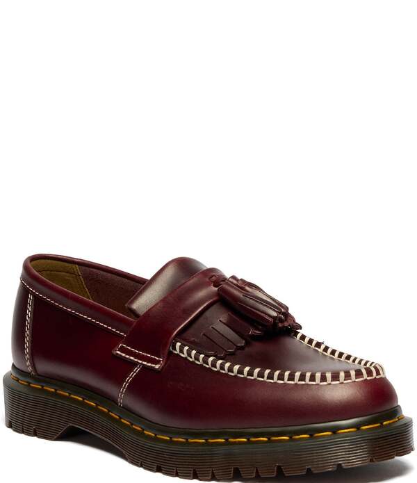 御医者さんマーチン メンズ シューズ スリッポン・ローファー Dr. Martens Men\u0027s Adrian Ben Tasseloafers Cherry Red 赤いこと