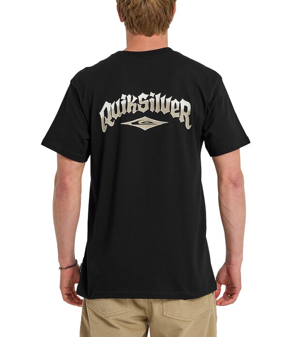 クイックしろがね色 メンズ トップス プルオーバー ロゴタイプ Quiksilver Diamond Arch Logo Short Sleeve T-Shirt Black 黒いこと