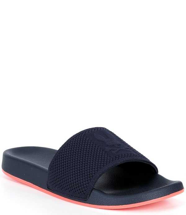 サイコバニー メンズ シューズ サンダル コントラスト ニット Psycho Bunny Mens Contrast Sole Knit Slides Baritone Blue ブルー