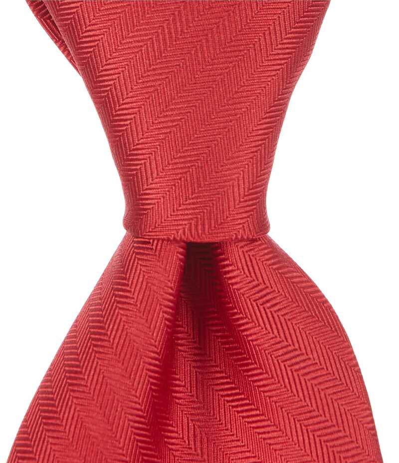 ラウンドトゥリーアンドヨーク メンズ アクセサリー ネクタイ トール シルク Roundtree & Yorke Big & Tall Herringbone Solid Traditional 3 3/8 Silk Tie Red レッド
