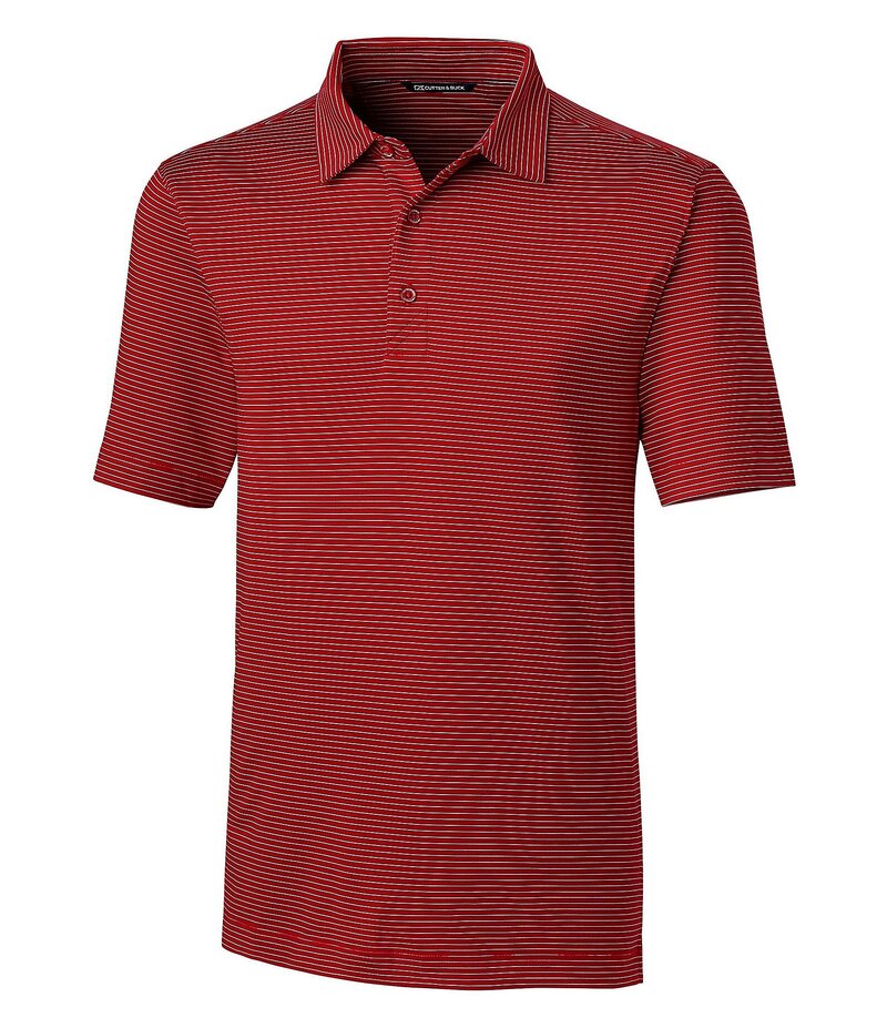 カッターアンドバック メンズ トップス シャツ ポロシャツ トール 半袖 Cutter & Buck Big & Tall Forge Polo Pencil Stripe Performance Stretch Short-Sleeve Polo Shirt Cardinal Red レッド