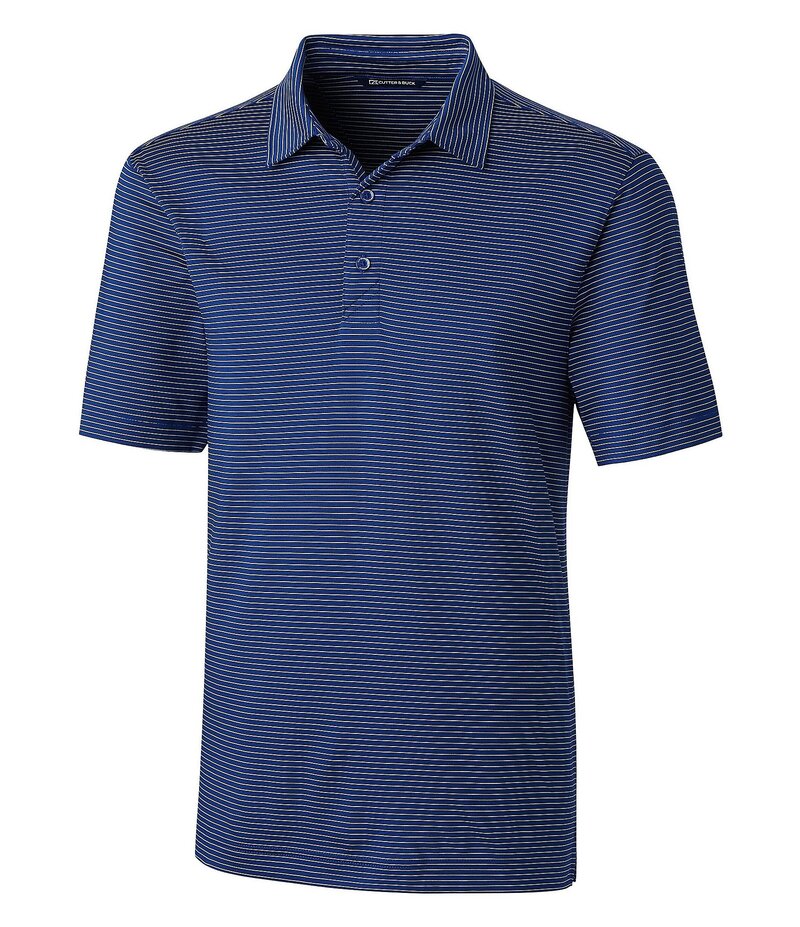 裁断師アンドうしろ側 メンズ トップス プルオーバー スポーツシャツ トール 半袖 Cutter \u0026 Buck Big \u0026 Tall Forge Polo Pencil Stripe Performance Stretch Short-Sleeve Polo Shirt Tour Blue 青色 カジュアルシャツ-トップス-メンズファッション