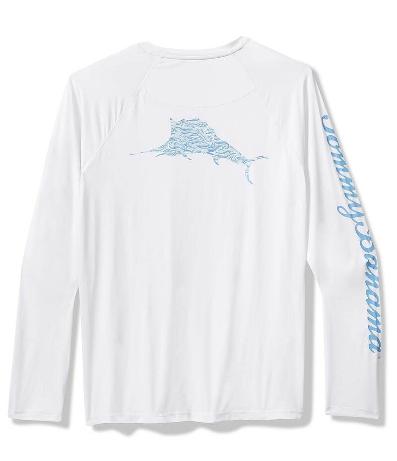 トッミーバハマ メンズ トップス シャツ トール Tシャツ Tommy Bahama Big & Tall Chill Time Surf Long Sleeve T-Shirt White ホワイト
