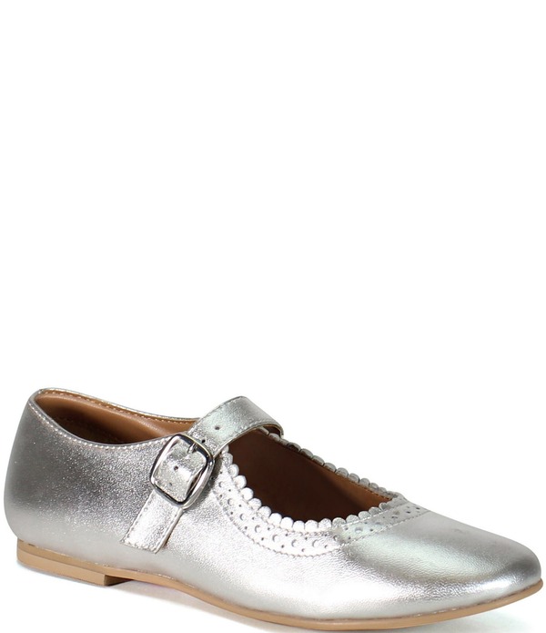ディバトゥルー レディース シューズ パンプス 厚地の外套 なめし革 Diba True Sugar Coat Leather Mary Jane Flatsilver しろがね色