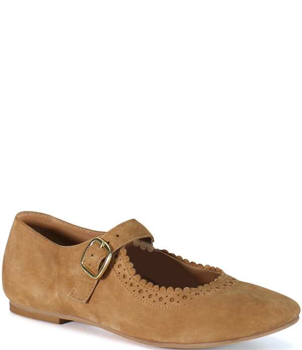 ディバトゥルー レディース シューズ パンプスエード 厚地の外套 Diba True Sugar Coat Suede Mary Jane Flats Curry