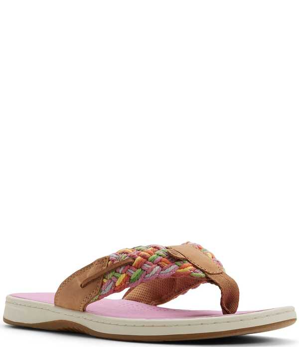 スペリー レディース シューズ サンダル コットン Sperry Women's Parrotfish Rainbow Braided Cotton Flip Flops Bright/Multi マルチカラー