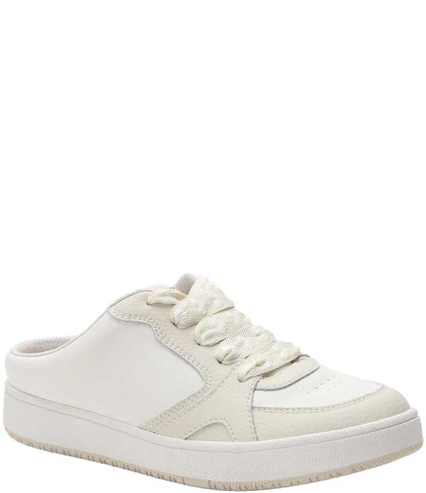 アレグリア レディース シューズ スニーカー なめし革 Alegria Celeste Leather Slip On Court Sneaker Mules Vanilla