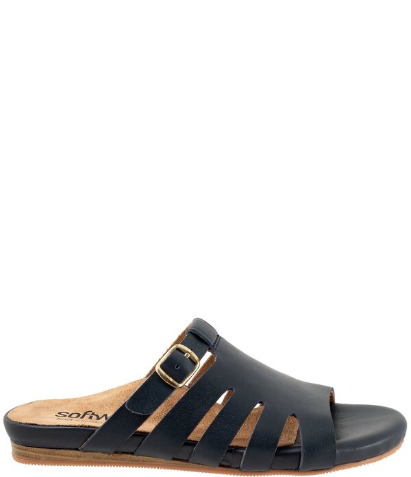 ホンブルグ帽ウォーク レディース シューズ パンプス サンダル なめし革 SoftWalk Carolina Leather Slide Sandals Navy 米国海軍