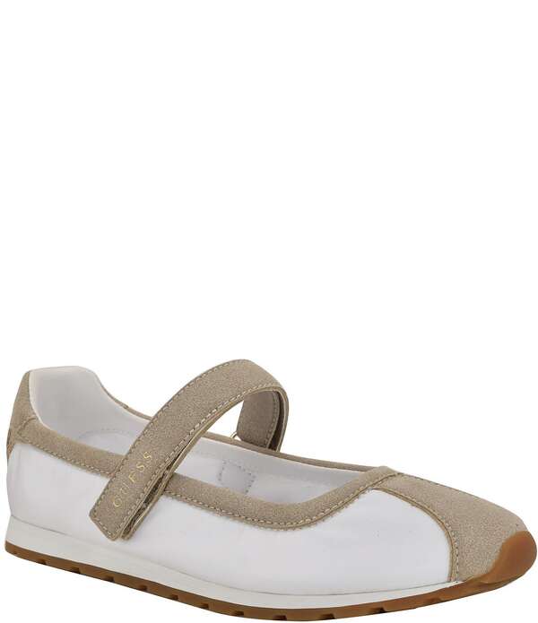 ゲス レディース シューズ スニーカー 色合い差しつかえる Guess Treece Colorblock Mary Jane Ballerina Sneakers White 白いこと