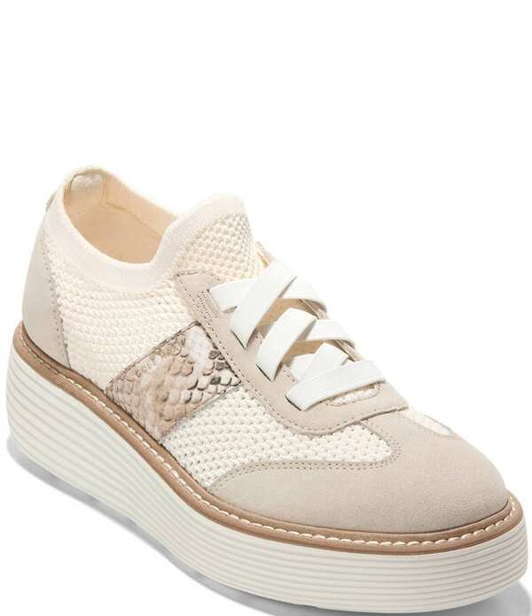 コールハーン レディース シューズ サンダル プラットフォーム スニーカー レース Cole Haan Women's OG Max Platform Lace Up Sneakersandollar/Mojave Snake サンド|ReVida 店