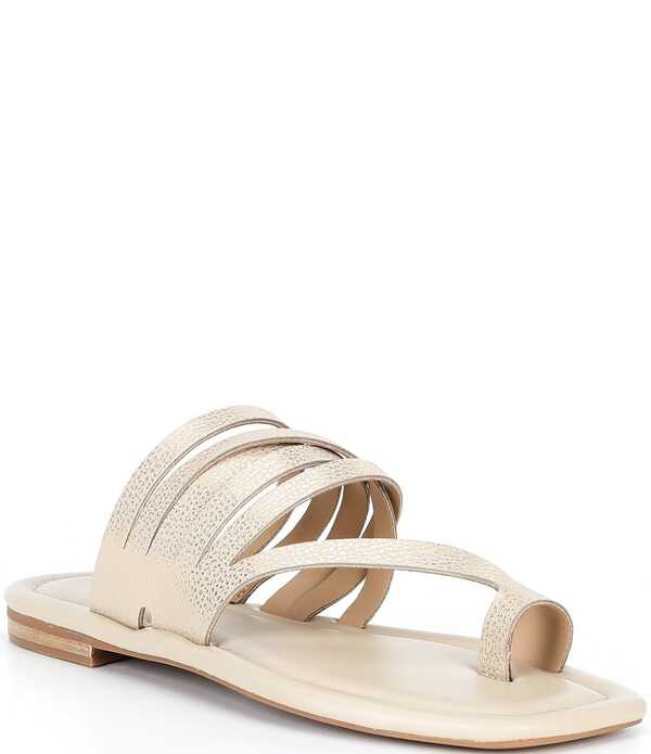 ドナルドプリネール レディース シューズ パンプス サンダル トール レザー Donald Pliner Hazie Metallic Tumbled Leather Toe Ring Sandals Platinum メタリック｜ReVida 店