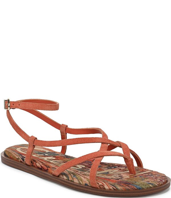 サムエデルマン レディース シューズ サンダル スエード アンクル Circus NY by Sam Edelman Dakota Suede Ankle Strap Thong Sandalsunbaked Orange オレンジ｜ReVida 店