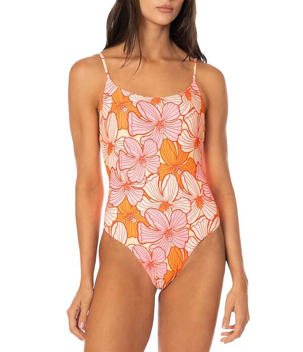 マージ レディース トップス ワンピース Maaji Lusteretro Bloom Reversible Scoop Neck One Piece Swimsuit Open Pink ピンク｜ReVida 店