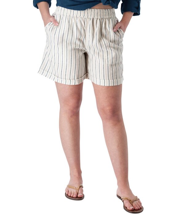 アベンチュラ レディース ボトムス ハーフパンツ・ショーツ ショートパンツ シャーリング Aventura Breezy Stripe Mid Rise Smocked Waist Pull-On Shorts White ホワイト｜ReVida 店 19,156円
