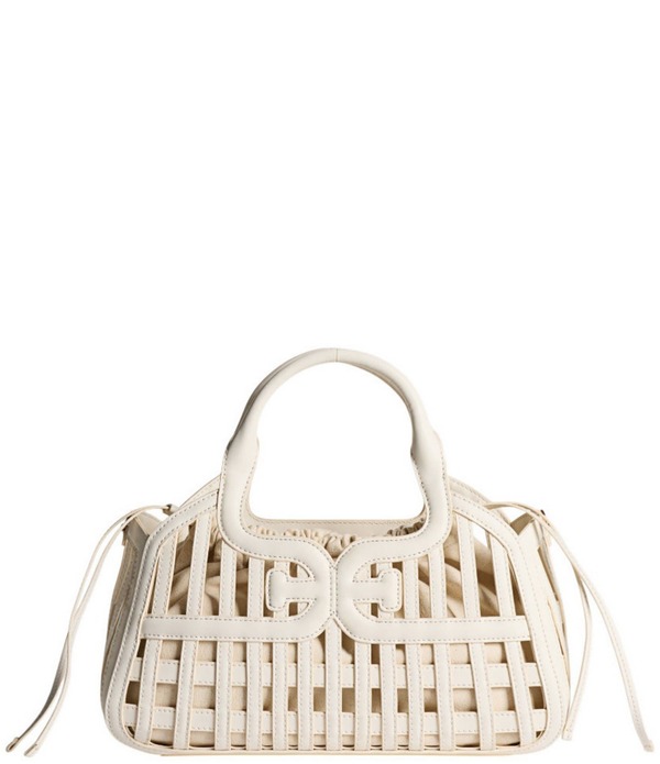 サムエデルマン レディース バッグ Sam Edelman Marlowe Drawstring Basket Bag Ivory アイボリー｜ReVida 店