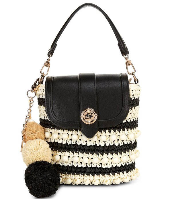 デューンロンドン レディース バッグ Dune London Dimple Raffia Bucket Crossbody Bag Multi Synthetic マルチカラー｜ReVida 店