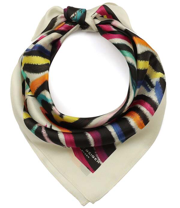 カートジェイガーロンドン レディース 佩び物 消音装置・袈裟・えり巻き Kurt Geiger London Rainbow Zebra Bandana Scarf Rainbow 毛の荒物