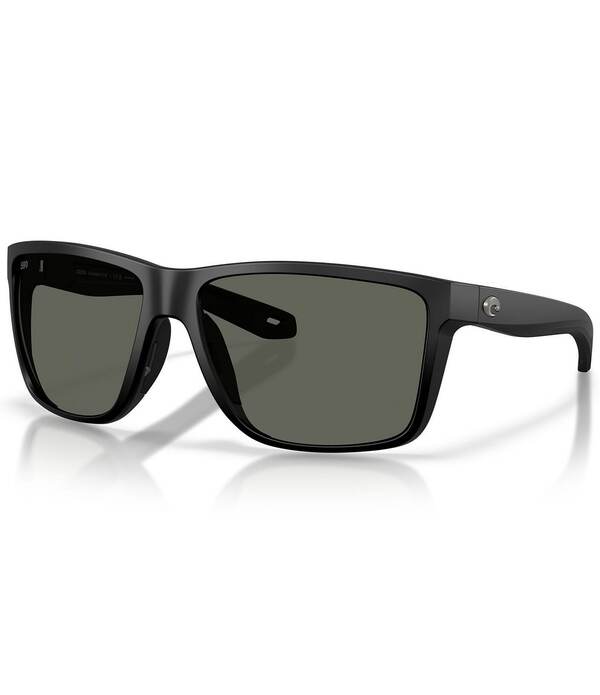 コスタ レディース 付属物 サングラス・アイウェア Costa Del Mar Men\u0027s Broadbill II XL 9135 62粍 Polarized Rectangle Sunglasses Matte Black/Grey 黒いこと