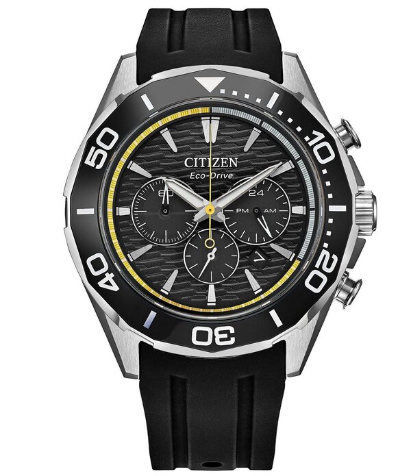 シチズン レディース 佩び物 ウォッチ Citizen Men\u0027s Endeavor Chronograph Black Strap Watch Black 黒いこと