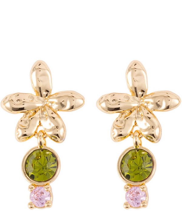 ミグノンガーヴィガン レディース アクセサリー ピアス・イヤリング フラワー柄 フラワー Mignonne Gavigan Fabiana Floral Post CZ Drop Earrings Gold/Multi ゴールド｜ReVida 店