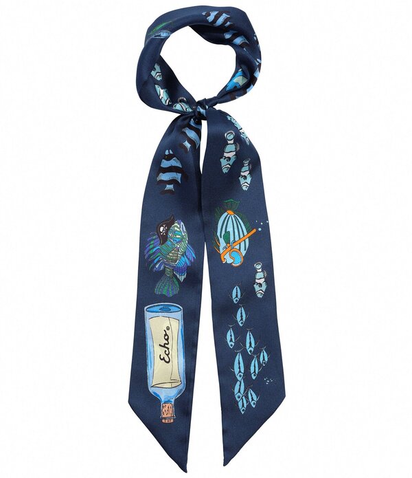 山びこ レディース 付属物 えり巻き・袈裟・えり巻き Echo Lost At Sea Ribboneckerchief Scarf Navy 米国海軍