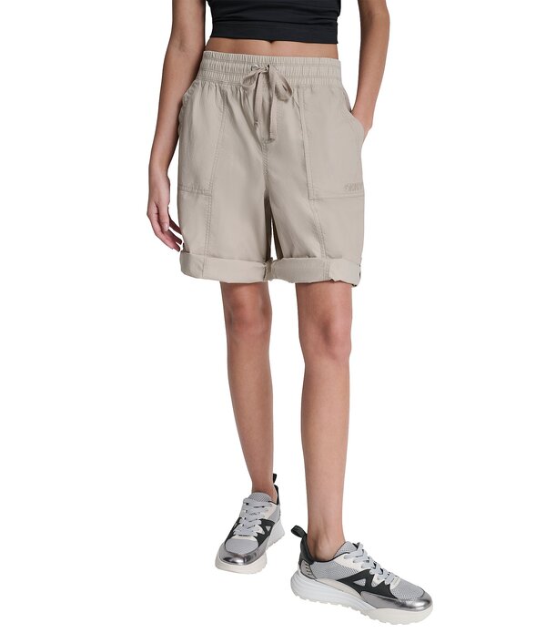 ダナキャラン レディース ボトムス 二分の一ズボン下・さる股引き DKNY Sport by Donna Karan Peached Poplin Rib Waist Convertible Bermuda Short Pebble