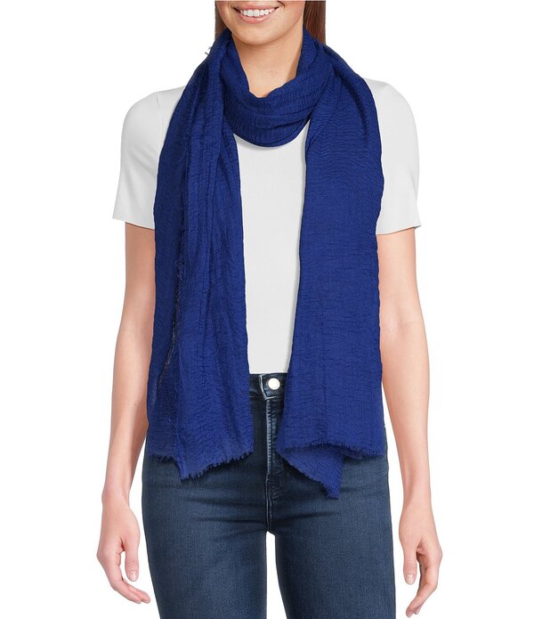 アンナ\u0026アヴァ レディース 付属物 マフラー・ストール・スカーフリンジ Anna \u0026 Ava Gauze Selfringe Scarf Wrap Blue 青碧