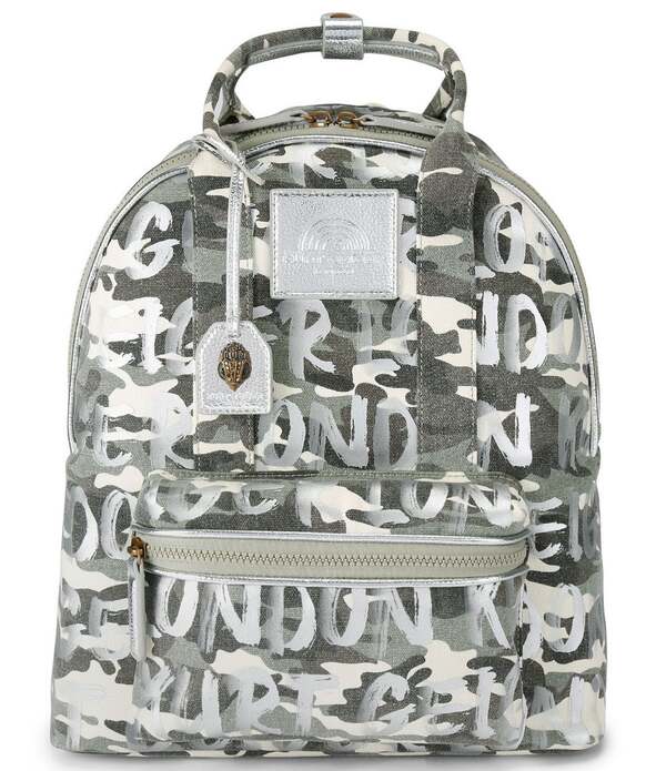 カートジェイガーロンドン レディース 御徒面子 うしろ側容器に並べる・背嚢 Kurt Geiger London Large Southbank Camo Backpack Green camo 緑であること