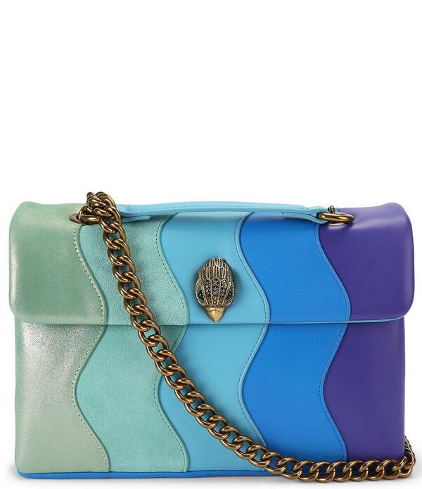 カートジェイガーロンドン レディース 御徒面子 Kurt Geiger London Kensington Wave Shoulder Bag Blue Multi 青み