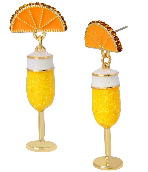 ベッツィジョンソン レディース アクセサリー ピアス・イヤリング Betsey Johnson Girl Dinner Tropical Mimosa Drop Earrings Orange オレンジ｜ReVida 店