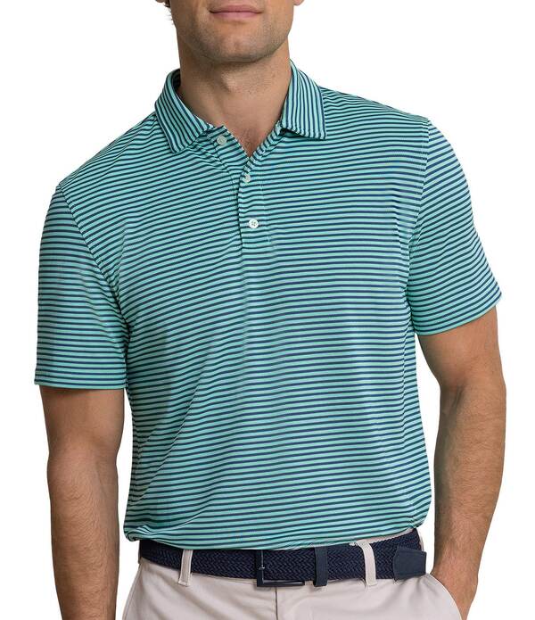 サウザーンタイド メンズ トップス プルオーバー Southern Tide Coastal Breeze Oceanfront Stripe Pique Short Sleeve Polo Shirt Gulf Shores 縞模様