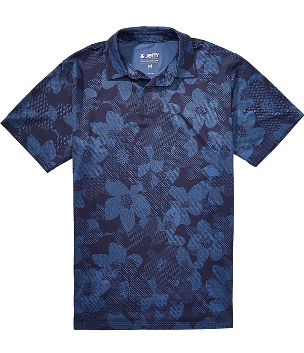 ジェッティ メンズ トップス シャツ フラワー柄 プリント フラワー Jetty Bunker Floral Print Short Sleeve Polo Shirt Blue ブルー｜ReVida 店